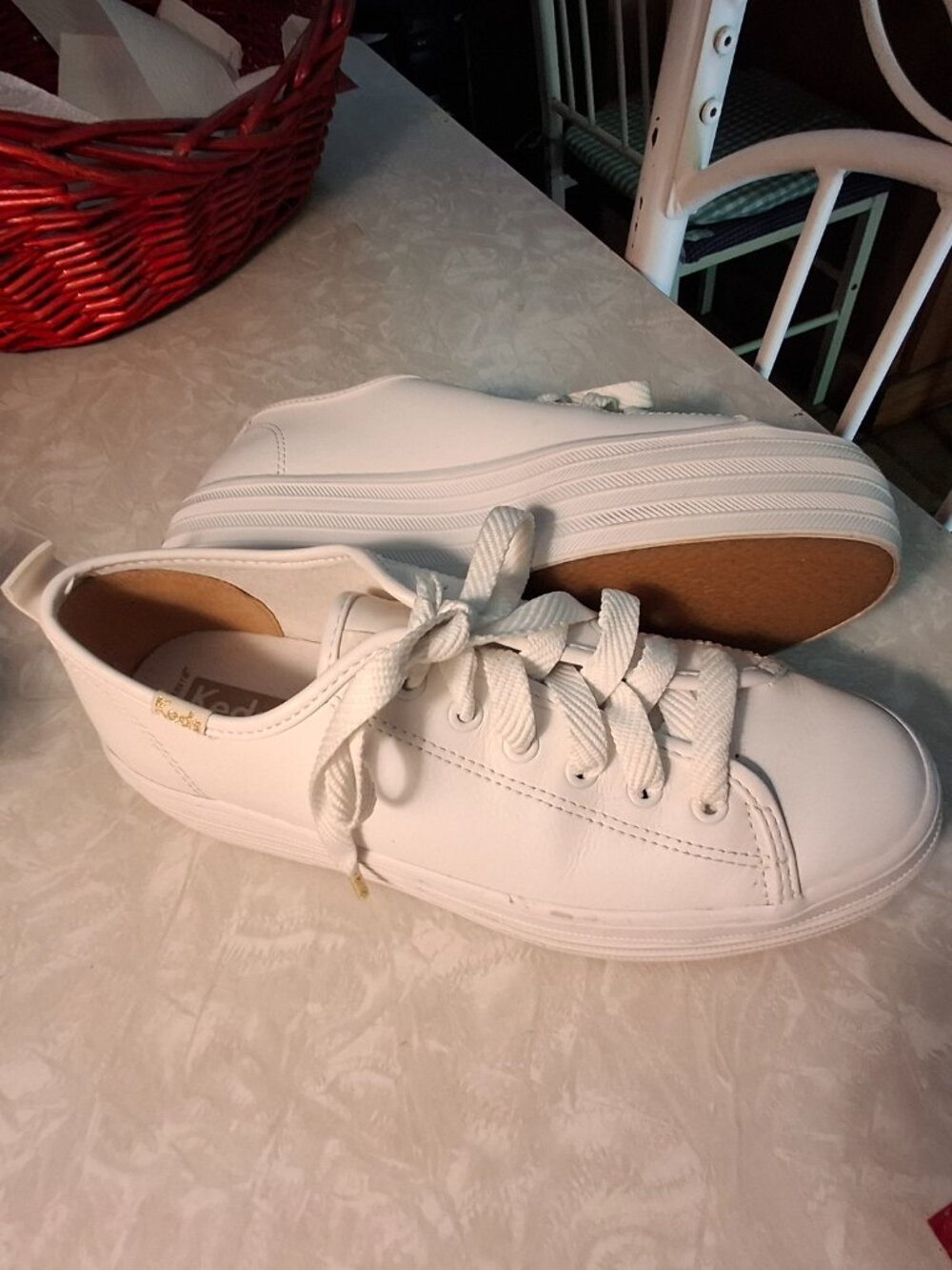 Keds 7.5 Triple Up Leather Women's Sneakers Shoes - Picture 3 of 11